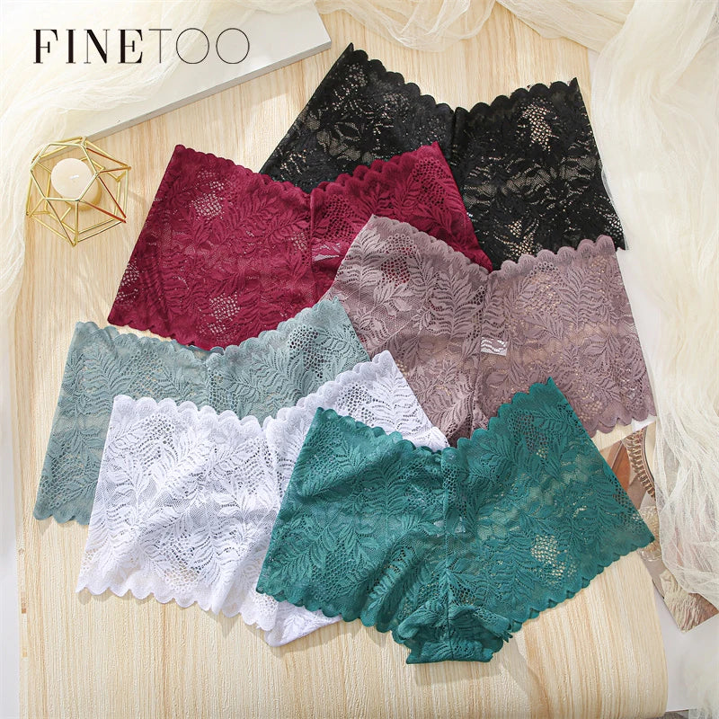 Panties de Encaje FINETOO -  3 Piezas